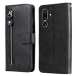 For Samsung Galaxy M56 5G PU Leather Cases with Zipper Pocket Wallet Phone Cover Stand