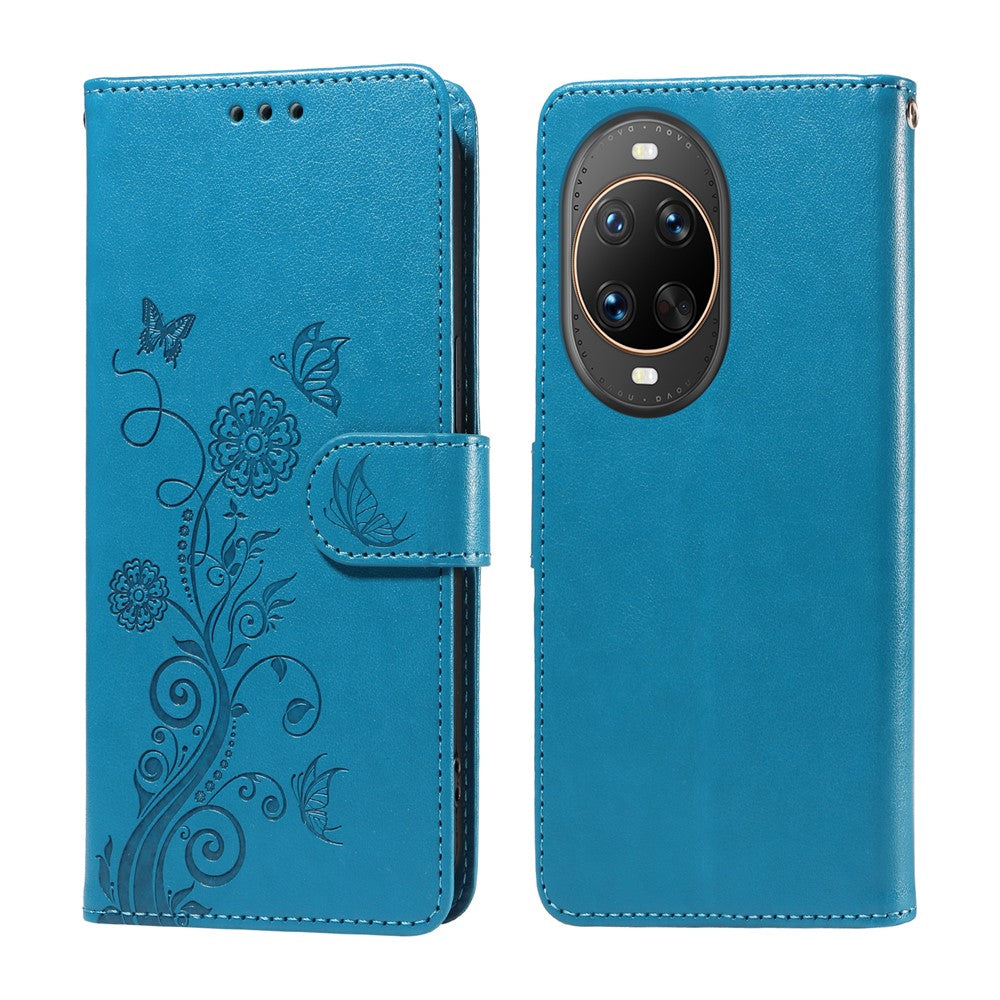 For Huawei nova 14 Ultra 5G Leather Case Butterfly Floral Imprint Wallet Stand Cover