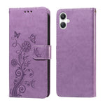 Samsung Galaxy A08 5G / A08 4G / A07 4G / A07s 4G / A06 4G / A06 5G Läderfodral Fjärilsblommigt Tryck Plånboksfodral