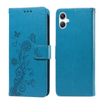 Samsung Galaxy A08 5G / A08 4G / A07 4G / A07s 4G / A06 4G / A06 5G Läderfodral Fjärilsblommigt Tryck Plånboksfodral