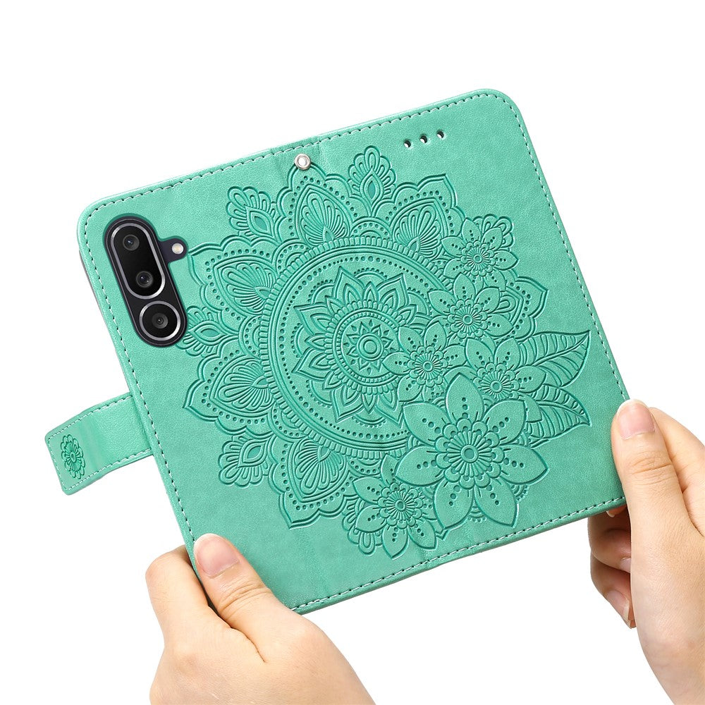 For Samsung Galaxy M56 5G Case Floral Pattern PU Leather Wallet Stand Phone Cover
