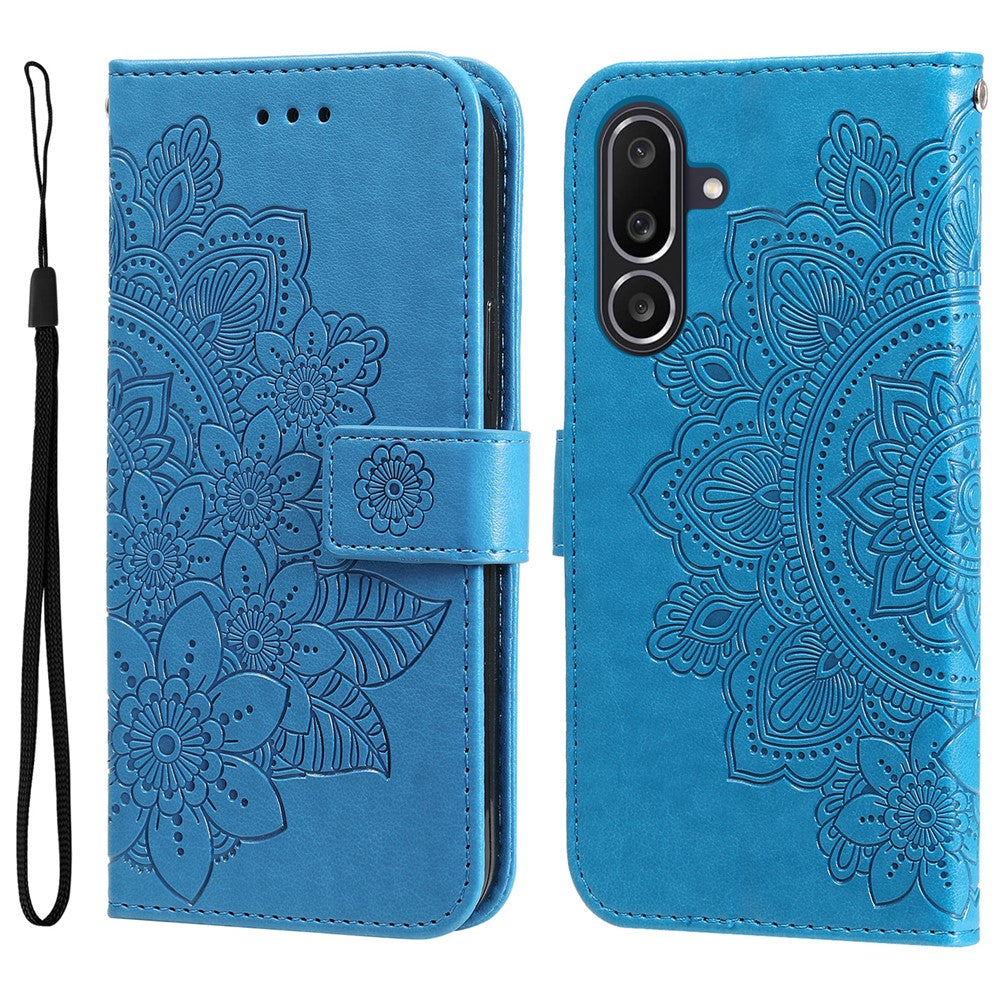 For Samsung Galaxy M56 5G Case Floral Pattern PU Leather Wallet Stand Phone Cover