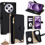 For Oppo Find X8s+ 5G Leather Case Wallet Stand Cover Irregular Tail Style with Chain Strap