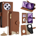 For Oppo Find X8s+ 5G Leather Case Wallet Stand Cover Irregular Tail Style with Chain Strap