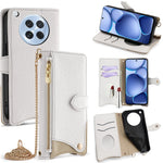 For Oppo Find X8s 5G Leather Case Wallet Stand Cover Irregular Tail Style with Chain Strap