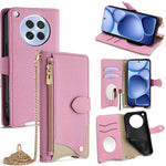 For Oppo Find X8s 5G Leather Case Wallet Stand Cover Irregular Tail Style with Chain Strap