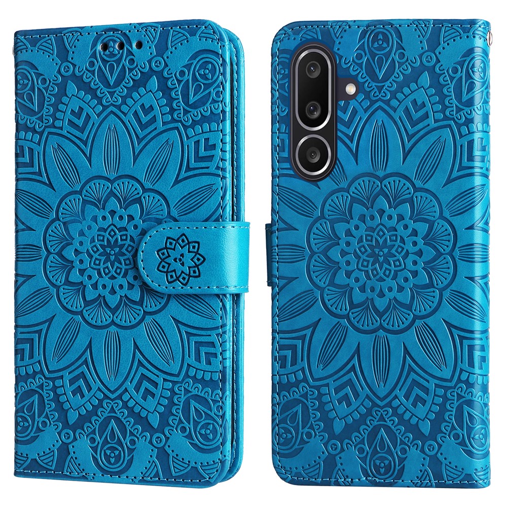For Samsung Galaxy M56 5G Case Sunflower Imprint Leather Wallet Phone Cover