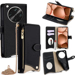 For Oppo Find X8 Ultra 5G Leather Case Wallet Stand Cover Irregular Tail Style with Chain Strap