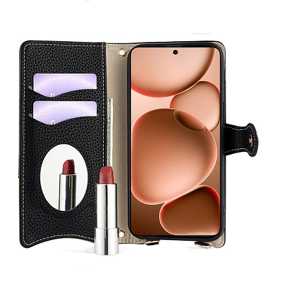 For Oppo Find X8 Ultra 5G Leather Case Wallet Stand Cover Irregular Tail Style with Chain Strap