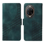 Huawei Nova 14 Ultra 5G Läderfodral Plånbok Rhombus Präglat mobilfodral Stativ med Rem