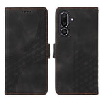 Til Samsung Galaxy M56 5G lædercovers, pung, rombe-præget telefoncover-stativ med rem