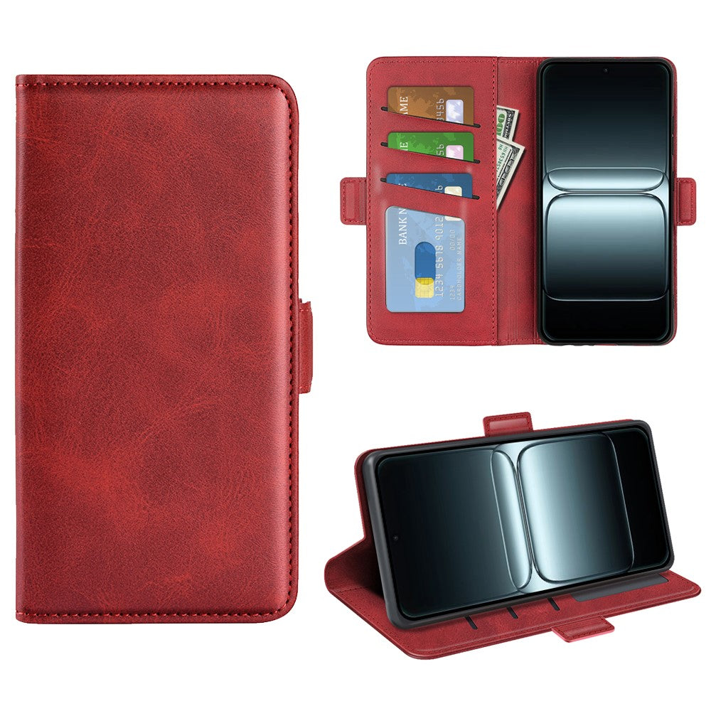 For OnePlus 13T 5G Case Calf Texture Leather Wallet Phone Cover