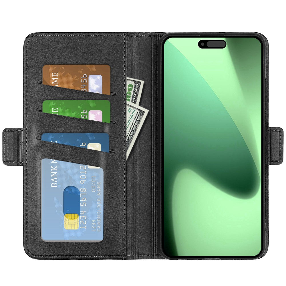 For iPhone 18 Pro Max / 17 Pro Max Case Calf Texture Leather Wallet Phone Cover