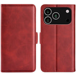 For iPhone 18 Pro Max / 17 Pro Max Case Calf Texture Leather Wallet Phone Cover