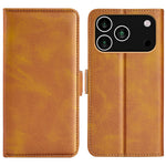For iPhone 18 Pro Max / 17 Pro Max Case Calf Texture Leather Wallet Phone Cover