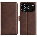 For iPhone 18 Pro Max / 17 Pro Max Case Calf Texture Leather Wallet Phone Cover