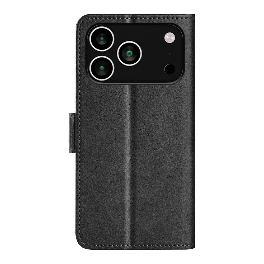 For iPhone 18 Pro / 17 Pro Case Calf Texture Leather Wallet Phone Cover