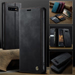 CASEME For Samsung Galaxy S10 Plus Case  033 Series RFID Blocking Wallet Stand Calf Texture Leather Phone Cover