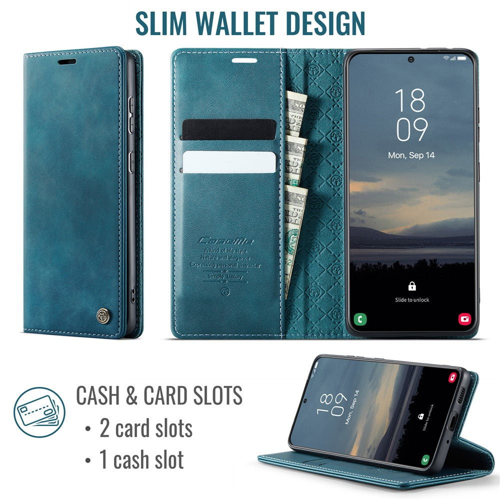 CASEME For Samsung Galaxy S20 5G / Galaxy S20 4G Case 033 Series RFID Blocking Wallet Stand Calf Texture Leather Phone Cover