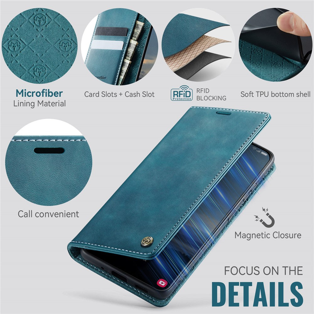 CASEME For Samsung Galaxy S20 5G / Galaxy S20 4G Case 033 Series RFID Blocking Wallet Stand Calf Texture Leather Phone Cover