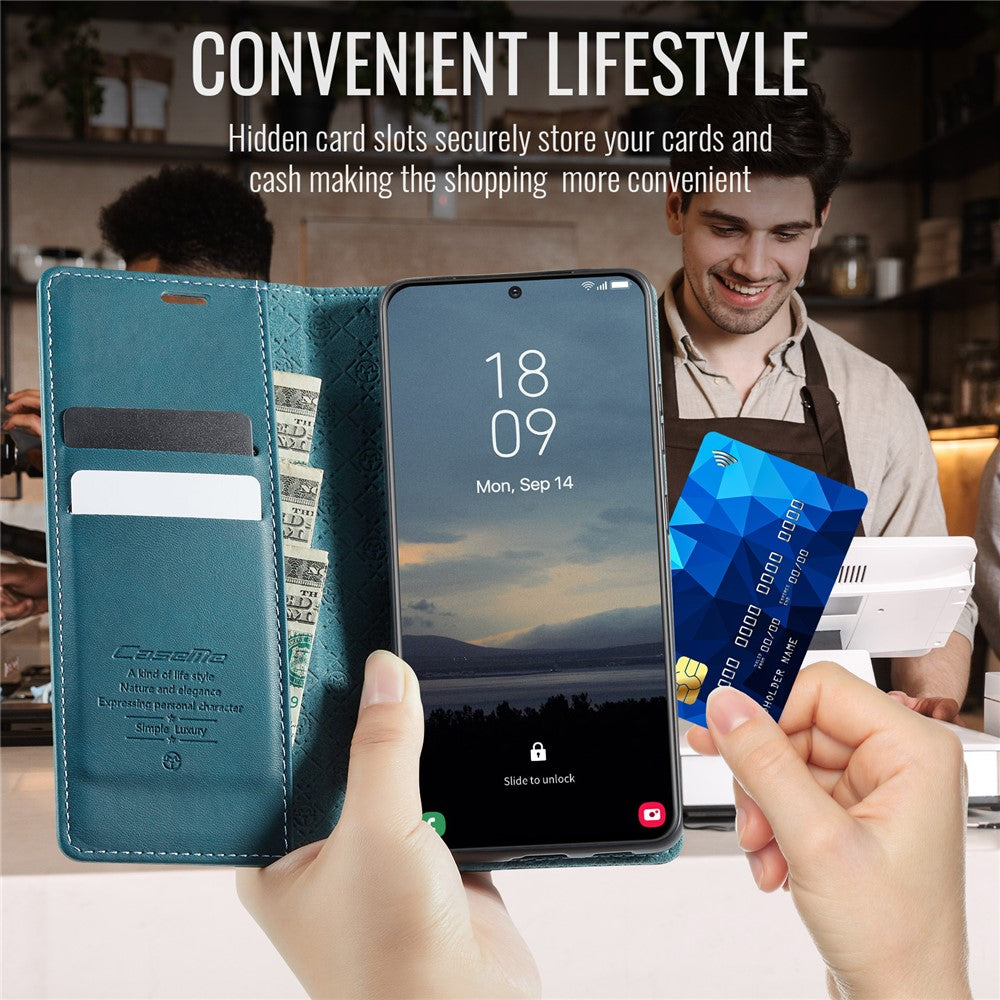 CASEME For Samsung Galaxy S20 5G / Galaxy S20 4G Case 033 Series RFID Blocking Wallet Stand Calf Texture Leather Phone Cover