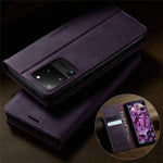 CASEME For Samsung Galaxy S20 Ultra Case  033 Series RFID Blocking Wallet Stand Calf Texture Leather Phone Cover