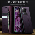 CASEME For Samsung Galaxy S20 Ultra Case  033 Series RFID Blocking Wallet Stand Calf Texture Leather Phone Cover