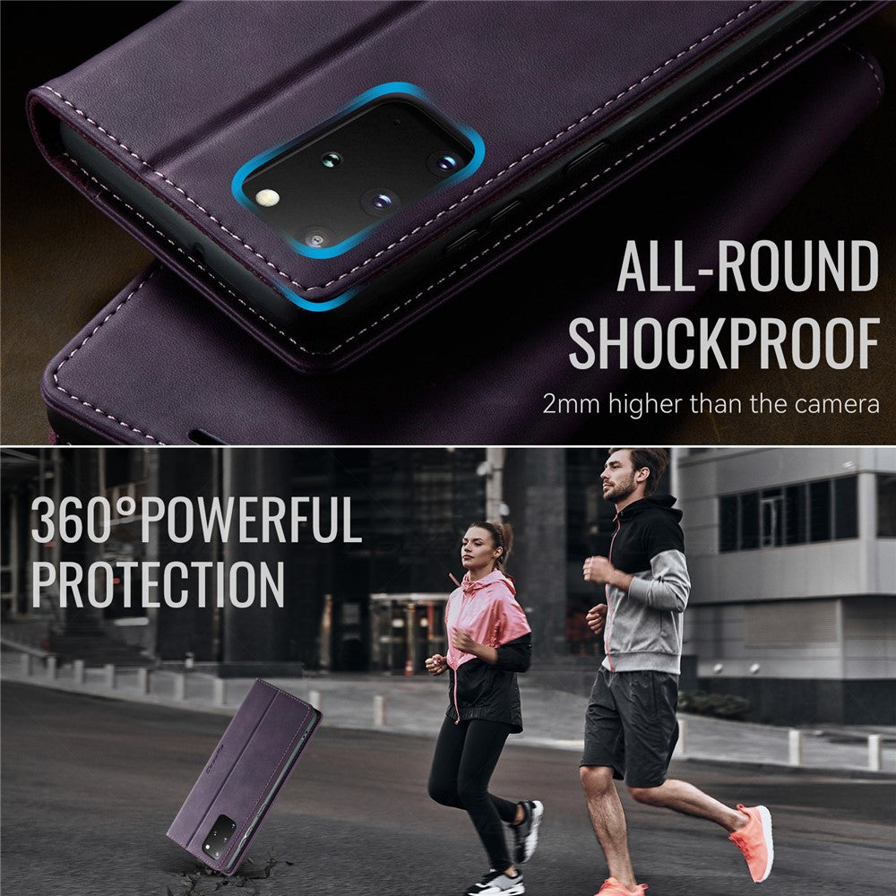 CASEME For Samsung Galaxy S20 Plus 5G / Galaxy S20 Plus 4G Case  033 Series RFID Blocking Wallet Stand Calf Texture Leather Phone Cover