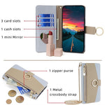 For Oppo Find X8s 5G Case Mirror Wallet Leather Phone Cover with Chain Shoulder Strap