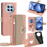 For Oppo Find X8s 5G Case Mirror Wallet Leather Phone Cover with Chain Shoulder Strap
