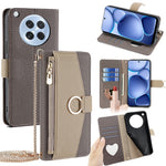 For Oppo Find X8s 5G Case Mirror Wallet Leather Phone Cover with Chain Shoulder Strap