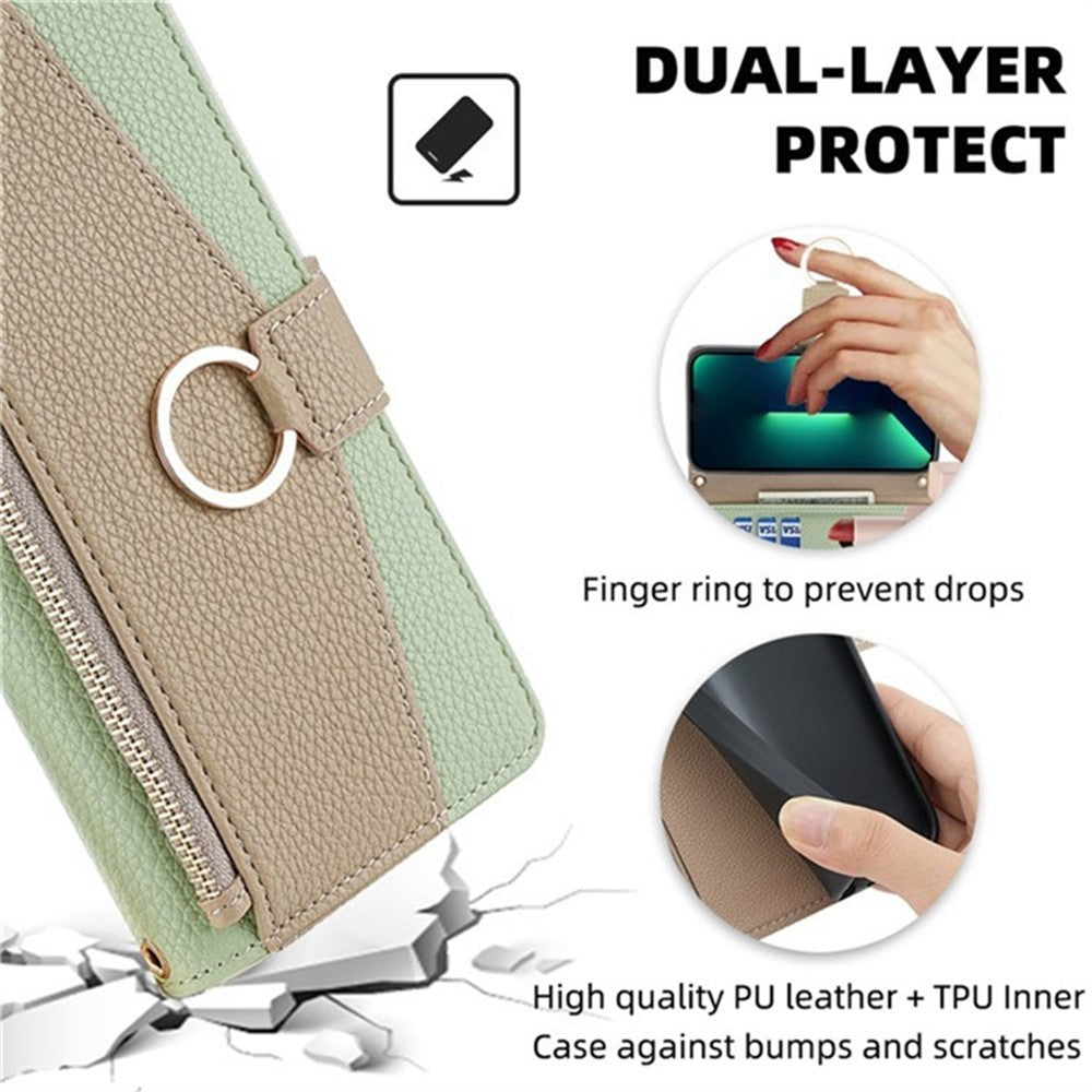 For Oppo Find X8s+ 5G Case Mirror Wallet Leather Phone Cover with Chain Shoulder Strap