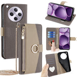 For Oppo Find X8s+ 5G Case Mirror Wallet Leather Phone Cover with Chain Shoulder Strap