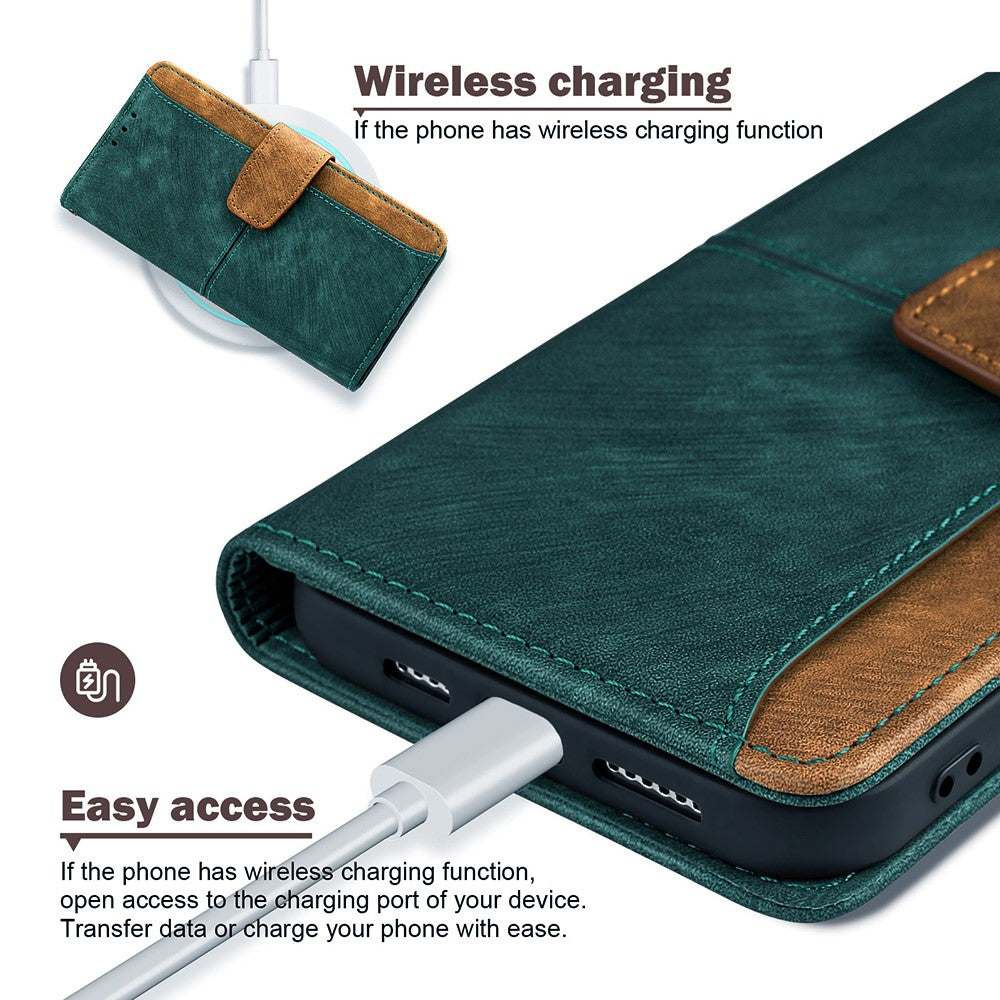 For Oppo Find X8s 5G Case RFID Blocking Color Splicing PU Leather Wallet Phone Cover