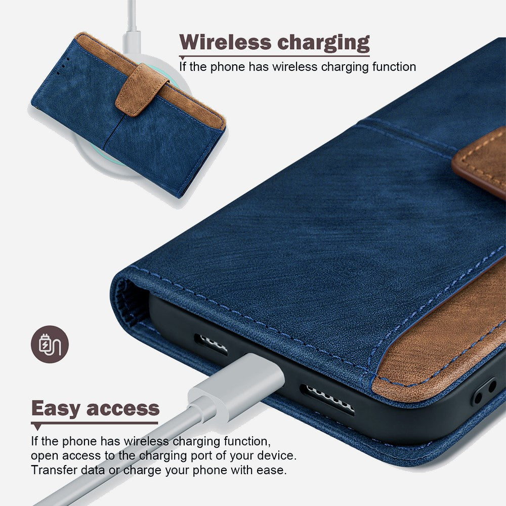 For Oppo Find X8s+ 5G Case RFID Blocking Color Splicing PU Leather Wallet Phone Cover