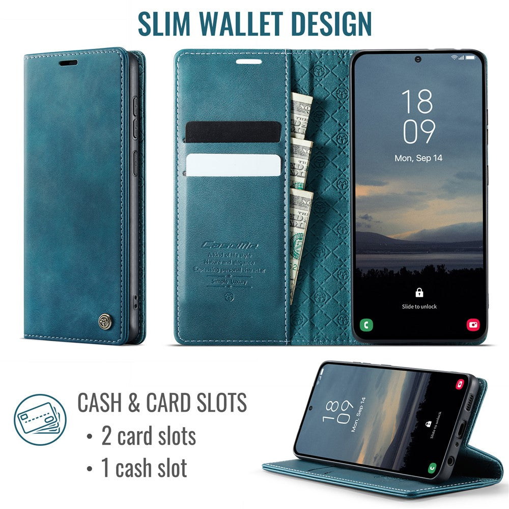 CASEME For Samsung Galaxy A52s 5G / Galaxy A52 4G / Galaxy A52 5G Case  033 Series RFID Blocking Wallet Stand Calf Texture Leather Phone Cover