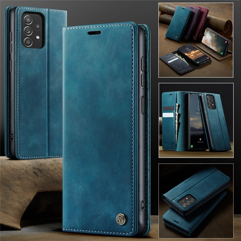 CASEME For Samsung Galaxy A52s 5G / Galaxy A52 4G / Galaxy A52 5G Case  033 Series RFID Blocking Wallet Stand Calf Texture Leather Phone Cover