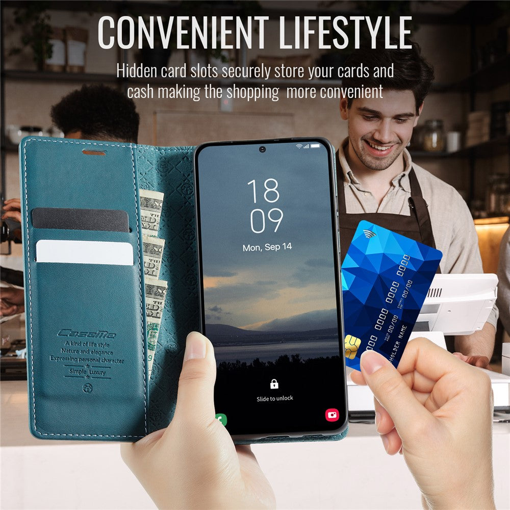 CASEME For Samsung Galaxy A52s 5G / Galaxy A52 4G / Galaxy A52 5G Case  033 Series RFID Blocking Wallet Stand Calf Texture Leather Phone Cover