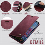CASEME For iPhone 16 Pro Max Case  033 Series RFID Blocking Wallet Stand Calf Texture Leather Phone Cover
