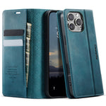 CASEME For iPhone 16 Pro Max Case  033 Series RFID Blocking Wallet Stand Calf Texture Leather Phone Cover