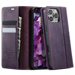 CASEME For iPhone 16 Pro Max Case  033 Series RFID Blocking Wallet Stand Calf Texture Leather Phone Cover