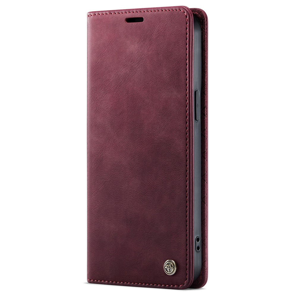 CASEME 033 Series For iPhone 17e / 16e Case RFID Blocking Wallet Stand Calf Texture Leather Phone Cover