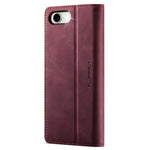 CASEME 033 Series For iPhone 17e / 16e Case RFID Blocking Wallet Stand Calf Texture Leather Phone Cover