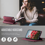 CASEME 033 Series For iPhone 17e / 16e Case RFID Blocking Wallet Stand Calf Texture Leather Phone Cover