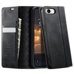 CASEME 033 Series For iPhone 17e / 16e Case RFID Blocking Wallet Stand Calf Texture Leather Phone Cover