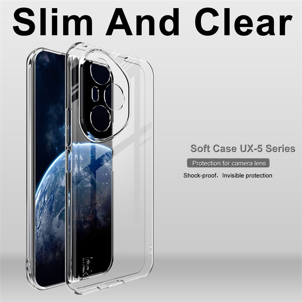 IMAK UX-5 Series til Honor 400 Pro 5G (Global) Cover Stødabsorberende TPU Klart Slankt Bagcover