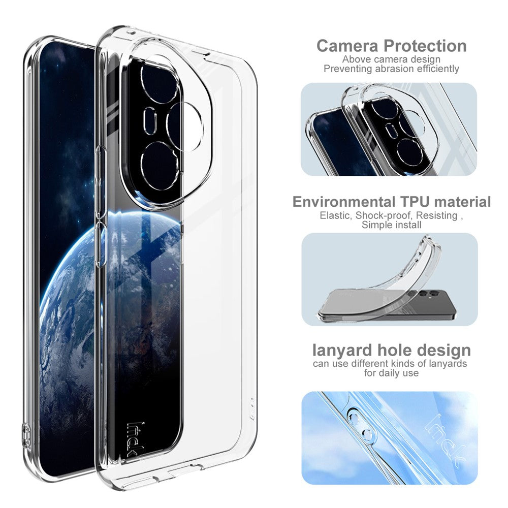 IMAK UX-5 Series til Honor 400 Pro 5G (Global) Cover Stødabsorberende TPU Klart Slankt Bagcover