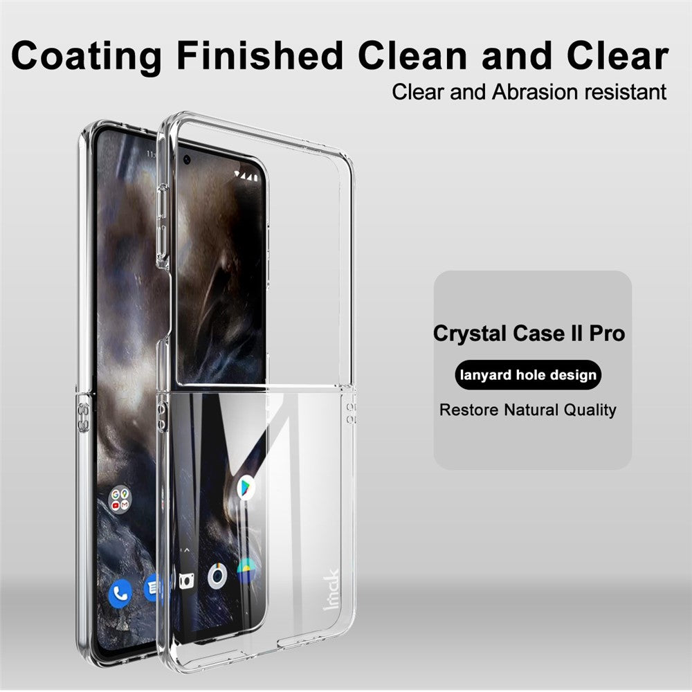 IMAK Crystal Case II Pro til Samsung Galaxy Z Flip7 5G etui Klart PC telefoncover (øvre cover + nedre cover)