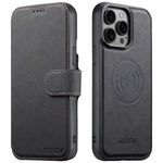 SUTENI Q-05 Til iPhone 15 Pro Max Cover Aftagelig Pung Stand Litchi Tekstur Læder Flip Telefon Cover