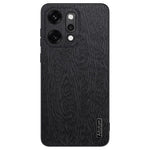 For Oppo Reno14 Pro 5G (Global) Case Wood Texture PU Leather Coated PC TPU Phone Cover